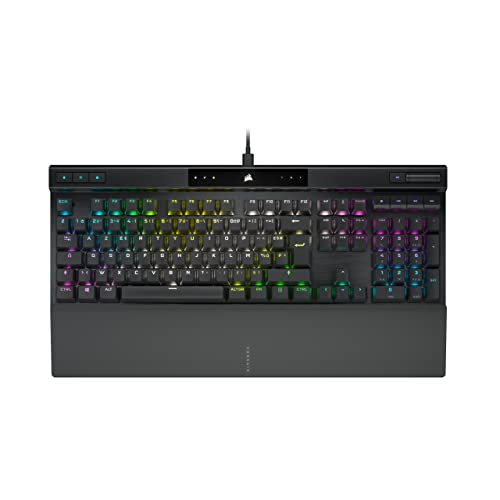 Corsair K70 RGB PRO Clavier Gaming Mécanique Filaire (CHERRY MX RGB Speed Switchs, Taux d’interrogation de 8,000Hz, Touches PRO PBT à Double Injection, Repose-Poignet Doux) AZERTY, FR - Noir