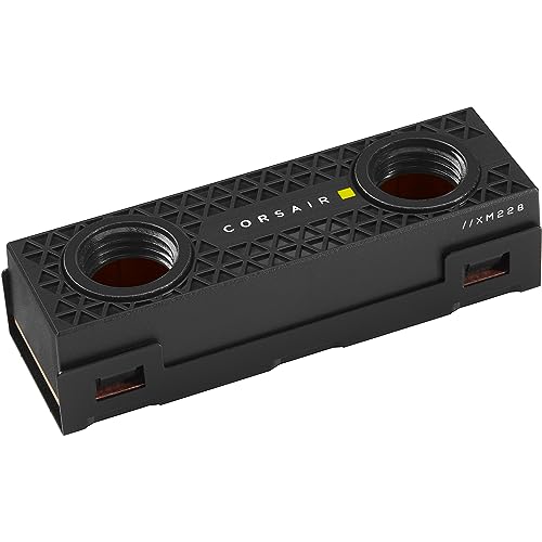 Corsair MP600 Pro XT 4 to Hydro X Edition Disque SSD M.2 NVMe PCIe Gen4 x4 (Vitesses de Lecture Séquentielle jusqu'à 7 100 Mo s et Vitesses d'écriture de 6 800 Mo s, Waterblock Hydro X XM2) Noir