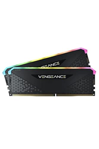 Corsair Vengeance RGB RS 16Go (2x8Go) DDR4 Jusqu'à 3200MHz C16 Mémoire de Bureau (Éclairage RGB Dynamique, Temps de Réponse Serrés, Compatible avec Intel AMD 300 400 500 Series) Noir