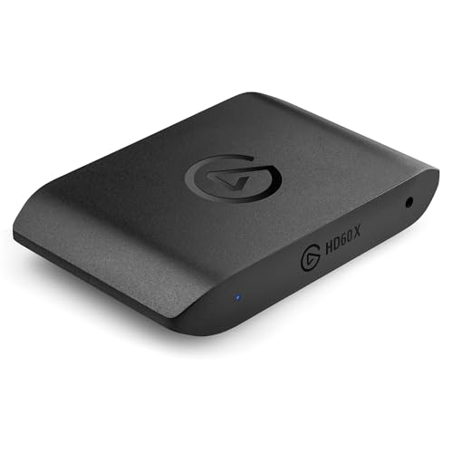 Elgato HD60 X - Diffusez et enregistrez en 1080p60 HDR10 ou 4K30 à ultra-faible latence sur PS5 Pro, PS4 Pro, Xbox Series X S, Xbox One X S, dans OBS et d'autres logiciels, avec un PC ou un Mac