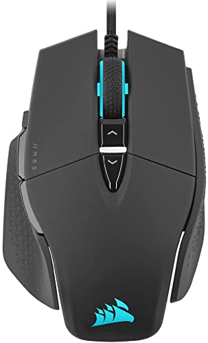 Corsair M65 RGB Souris de jeu FPS ultra accordable Marksman 26 000 DPI Capteur optique Commutateurs optiques Technologie Hyper-Processing AXON Contrôle de fusion du capteur Système de poids accordable