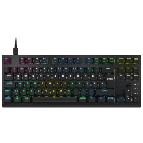 Corsair K60 Pro TKL RGB Optisch-mechanische Tenkeyless- Gaming-Tastatur â€“ Corsair OPX-Tastenschalter(DE)