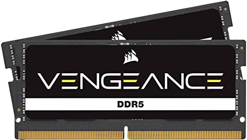 CORSAIR Vengeance SODIMM DDR5 RAM 32Go (2x16Go) Jusqu'à 4800MHz CL40-40-40-77 1.10V Intel XMP 3.0 Mémoire des Ordinateurs Portables – Noir (CMSX32GX5M2A4800C40)