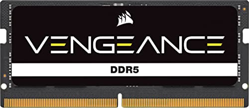 CORSAIR Vengeance SODIMM DDR5 RAM 32Go (1x32Go) Jusqu'à 4800MHz CL40-40-40-77 1.10V Intel XMP 3.0 Mémoire des Ordinateurs Portables – Noir (CMSX32GX5M1A4800C40)