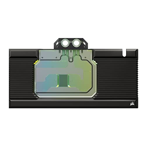 Corsair Hydro X Series XG7 RGB 4080 SUPRIM Trio Bloc d'eau pour GPU - pour Les Cartes MSI GeForce RTX™ 4080 SUPRIM et Gaming Trio - Cuivre Nickelé - Plaque Arrière Incluse - Noir