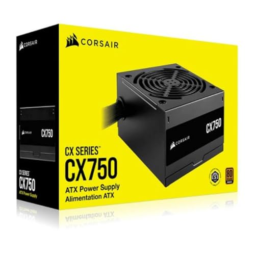 Corsair CX750 80 Plus Alimentation Non modulaire Bronze Silencieuse ATX 750W Noir