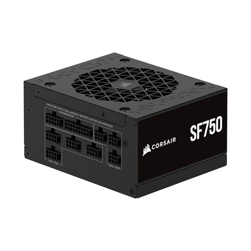 CORSAIR SF750 (2024) Alimentation Entièrement Modulaire à Faible Bruit 80 Plus Platinum – Compatible ATX 3.1 – Compatible PCIe 5.1 – Support SFX-to-ATX Inclus – Noir