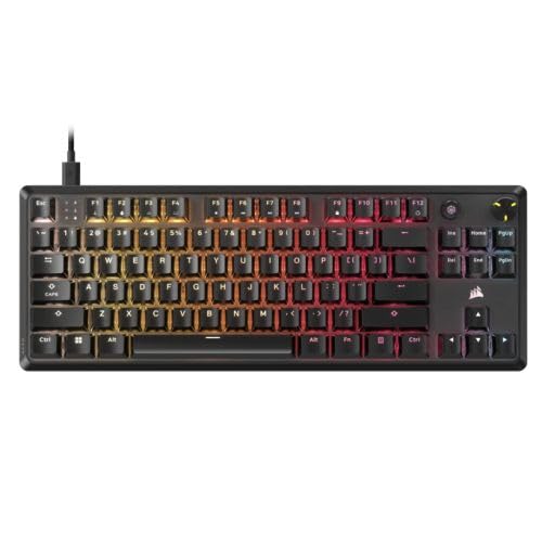 Corsair K70 Core TKL RGB Tenkeyless Clavier de Jeu mécanique Filaire - Commutateurs linéaires MLX Rouge v2 pré-lubrifiés, SOCD, Touches ABS Double Shot, Amortissement du Son, Interrogation 1000 Hz