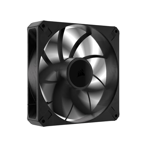 CORSAIR RS140 Max PWM Ventilateur Épais de 140 mm – Pression Statique Élevée – Conception en Polymère à Cristaux Liquides – Vendu Seul – Noir