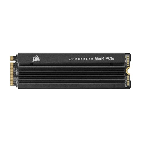 Corsair MP600 Pro LPX 8TB M.2 NVMe PCIe x4 Gen4 SSD - Optimisé pour PS5 (Jusqu'à 7 000 Mo s en Lecture Séquentielle et 6 100 Mo s en Écriture Séquentielle, Interface Haute Vitesse) Noir
