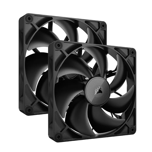CORSAIR iCUE LINK RX140 Ventilateurs 140mm PWM avec Hub Système iCUE LINK - Roulement à Dôme Magnétique - Dual Pack - Noir