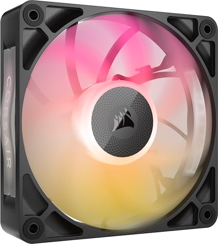 CORSAIR iCUE Link RX120 Max RGB 120mm PWM Ventilateur Épais – Pression Statique Élevée – Palier à Dôme Magnétique – Ventilateur Unique – Noir