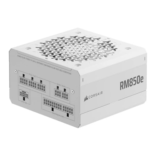Corsair RM850e (2025) Bloc d'alimentation ATX entièrement modulaire à Faible Bruit avec câble 12 V-2 x 6 - Conforme aux Normes ATX 3.1 et PCIe 5.1, efficacité Cybenetics Gold, condensateurs nominaux