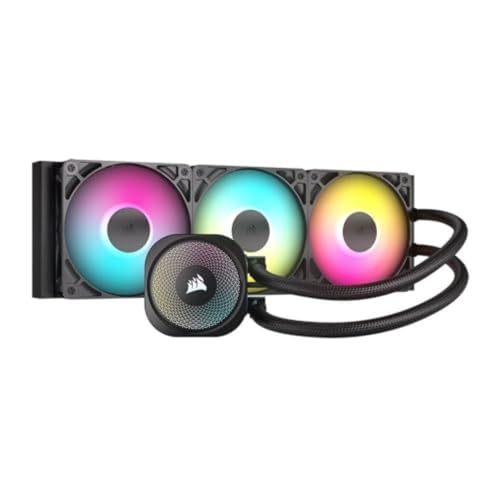 CORSAIR Nautilus 360 RS ARGB Refroidisseur Liquide pour CPU – 360mm AIO – Faible Bruit – Connexion Directe de Carte Mère – Intel LGA 1851 1700, AMD AM5 AM4 – 3X RS120 ARGB Ventilateurs Inclus – Noir