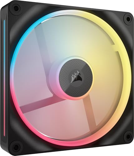 CORSAIR iCUE Link LX140-R RGB 140mm PWM Ventilateur Inversé – Ventilateur Individuel – Faible Bruit, CORSAIR Palier à Dôme Magnétique, Double Boucle Lumineuse, Vis QuikTurn™, Mode Zéro RPM – Noir