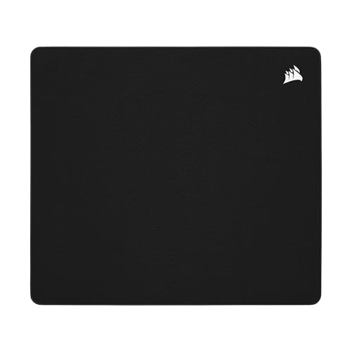 Corsair MM500 v2 Tissu Hybride Tapis de Souris Grand Format pour Le Jeu – 45cm x 40cm – Revêtement Anti–Éclaboussures – Bords Cousus Anti–Fraude – Base en Caoutchouc Antidérapante – Noir
