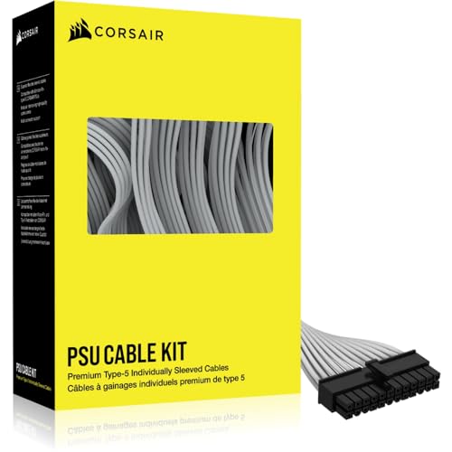Corsair Câbles d'alimentation de Type 5 à Gaine individuelle - Kit de démarrage - Blanc