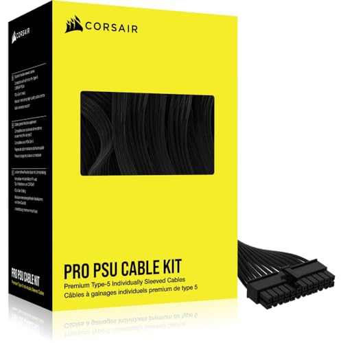 Corsair Câbles d'alimentation de Type 5 à Gaine individuelle - Kit Pro - Noir