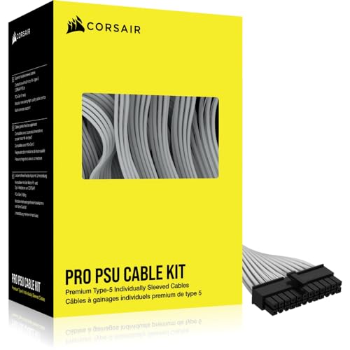 Corsair Câbles d'alimentation de type 5 à gaine individuelle - Kit Pro - Blanc