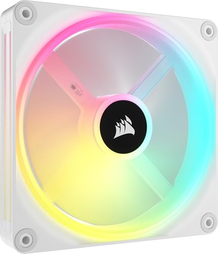 Corsair iCUE Link QX140 RGB à Dôme Magnétique de 140mm Ventilateur - Blanc