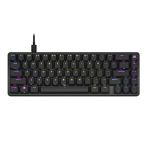 Corsair K65 Pro Mini RGB 65 Optical Mechanical Gaming Keyboard - OPX Switches - PBT Double-Shot Keycaps - Compatible iCUE - QWERTY NA Layout - Noir
