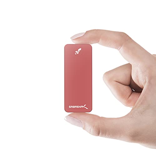 SABRENT Rocket Nano SSD externe en aluminium de 1 To jusqu'à 1000 Mo s (rouge) (SB-1TB-NANO-RED)