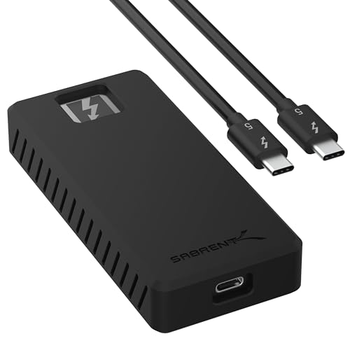 SABRENT Rocket XTRM 5 Disque dur SSD portable Thunderbolt 5 4 To, connexion 80 Gbit s, transfert jusqu'à 64 Gbit s, compatible avec TB4 TB3 USB4 USB 3.2 20 Gbit s 10 Gbit s 5 Gbit s, aluminium robuste