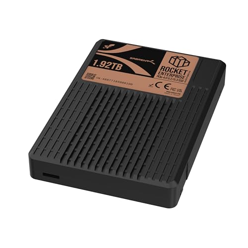 SABRENT Rocket Enterprise PCIe 4.0 U.2 NVMe 1,92 to SSD, Disque Serveur Haute Endurance avec Protection Contre Les pertes d'énergie, jusqu'à 7 000 Mo s, 1DWPD, Protection E2E, NVMe-MI, MTBF 2,5 M