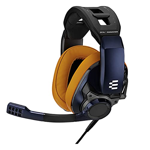 EPOS I Sennheiser GSP 602 – Casque de Jeu Acoustique fermé avec Microphone antibruit, Arceau réglable avec Pression de Contact Personnalisable, contrôle du Volume, pour PC Mac Xbox PS4, Pro