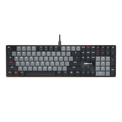 Cherry KC 500 MX LP Clavier mécanique à profil bas | Design fin | Éclairage blanc | Touches PBT New MX LP 2.0 Switches