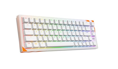 CHERRY XTRFY K5 Pro TMR Clavier de jeu filaire compact, magnétique et commutateurs MK Crystal personnalisables, hot-swap, déclencheur rapide, snapkey, amortissement du son, 8000 Hz, blanc