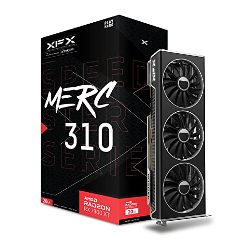 XFX Speedster MERC310 AMD Radeon™ RX 7900XT Black Gaming Carte Graphique 20GB GDDR6, AMD RDNA™ 3 (RX-79TMERCB9)