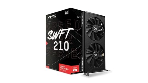 XFX Speedster SWFT210 Radeon RX 7600 Carte graphique avec 8 Go GDDR6 HDMI 3 x DP, AMD RDNA 3 RX-76PSWFTFA