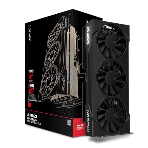 XFX Swift AMD Radeon RX 9060 XT OC Triple Ventilateur Gaming Edition avec 8 Go GDDR6 HDMI 2xDP, AMD RDNA 4 RX-96TS38GB7