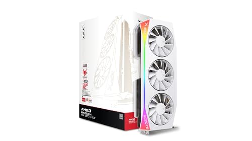 XFX Mercury AMD Radeon RX 9070XT OC White Gaming Edition RGB 16 Go GDDR6