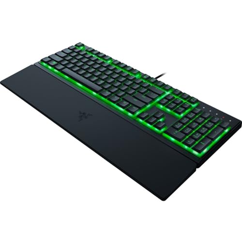 Razer Ornata V3 X Clavier de jeu touches discrètes - Interrupteurs à membrane silencieux - Résistant aux éclaboussures - Éclairage RVB chroma - Repose-poignet ergonomique - Snap Tap