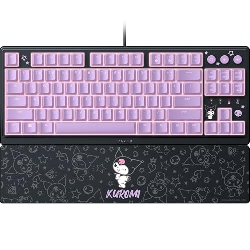 Razer Clavier de Jeu Ornata V3 TKL Touches discrètes - Commutateurs à Membrane mécanique - Touches revêtues d'UV - Touches multimédia rétroéclairées - Éclairage RVB 8 Zones - Repose-Poignet