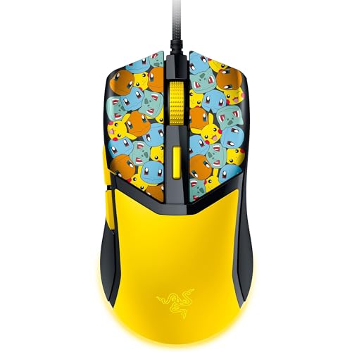 Razer Souris de Jeu Filaire Cobra 58 g légère - Commutateurs optiques Gen-3 - Éclairage RVB Chroma - Capteur Optique précis 8500 DPI - Pieds de Souris 100 PTFE - Câble Speedflex - Édition Pokémon