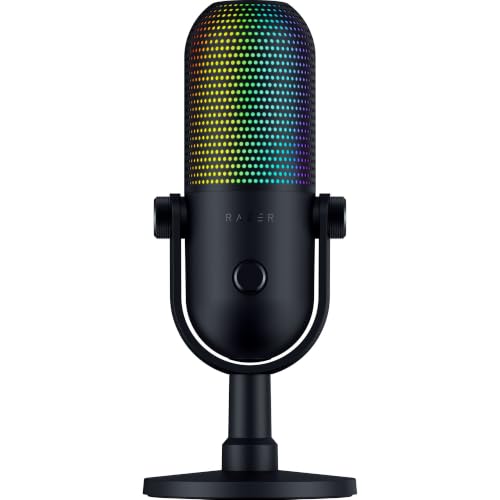 Razer Seiren V3 Chroma 32 Bits DSP, Microphone USB-C pour PC et Mac, Noir