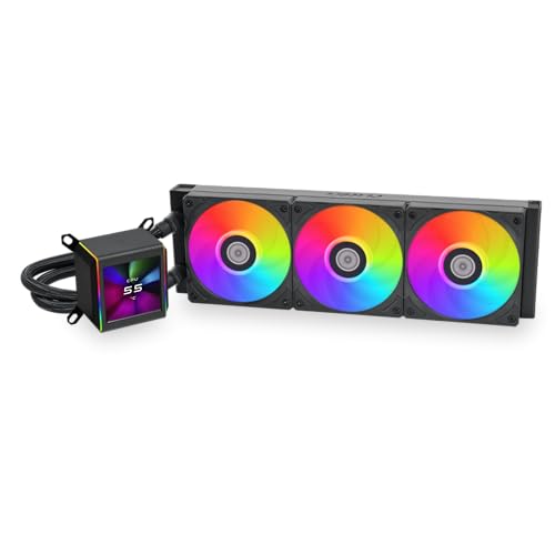 Lian Li GA GALAHAD II 360- Asetek 8ème génération - Écran LCD IPS 2,8 - Enregistrement d'écran pour vidéos et photos - Ventilateurs de radiateur ARGB pré-installés en série ou ventilateurs UNI FAN