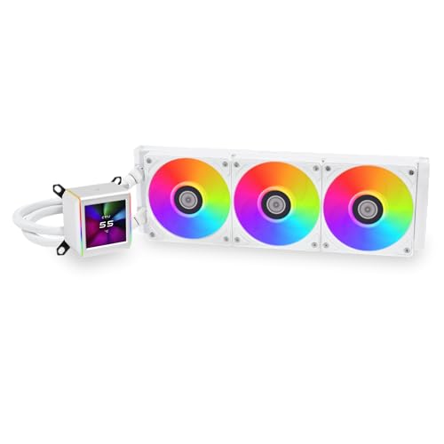 Lian Li GA GALAHAD II 360- Asetek 8ème génération - Écran LCD IPS 2,8 - Enregistrement d'écran pour vidéos et photos - Ventilateurs de radiateur ARGB pré-installés en série ou ventilateurs UNI FAN