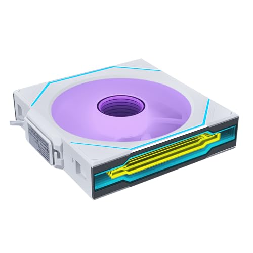 Lian Li UNI Fan SL-Infinity Wireless 120 Lot de 120 ventilateurs à signal sans fil ARGB 2,4 GHz avec double miroir infini, contrôleur non inclus et requis, blanc (12RSLIN1W1W)