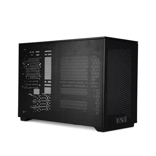 SSUPD Meshroom D Mini-ITX SFF Boîtier PC 15 L Panneau en Maille Filet Accès sans Outil Prend en Charge Les GPU RTX 5090 Noir