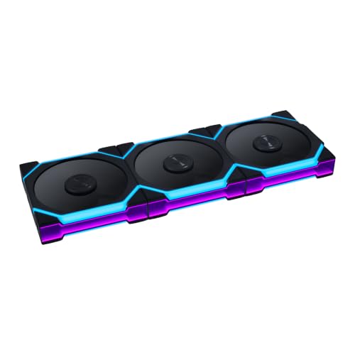 Lian Li UNI Fan SL Flex Lot de 3 ventilateurs ARGB à lame inversée Noir 120