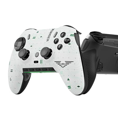 SCUF ENVISION Pro V1 (2023) COD Warzone Lumière Manette de Jeu PC Sans Fil - Cinq Touches G-Keys Amovibles - Pagaies Arrière Amovibles - Compatible iCUE - Blanc