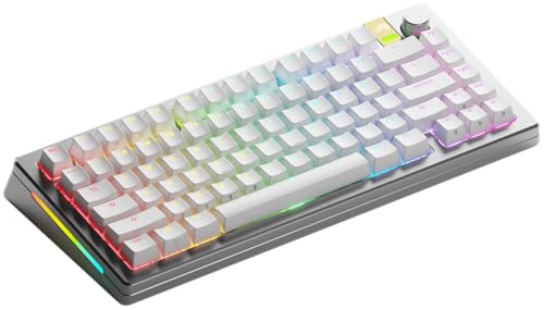 GLORIOUS Gaming GMMK 3 Pro Clavier Gaming sans Fil réactif, Effet Hall, Corps alu, taux de Polling 8K, switches MX et (Hot Swap), Activation Ajustable, TKL 75 , américaine QWERTY - Argenté