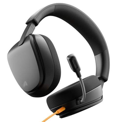 GLORIOUS GHS Eternal - Casque Gaming stéréo pour PC, PS5, PS4, Xbox, Switch. Transducteurs inclinés sur mesures, Micro détachable 3,5 mm Haute-clarté Ajustable. Résistant, Confort Longue durée. Noir