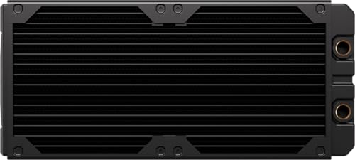 Corsair Hydro X Series XR5 280mm V2 Radiateur de Personnalisé – Compatible avec Les Ventilateurs iCUE Link – Supports de Ventilateur 2 x 140mm – Plaques de Protection à vis – Filetage G1 4 po – Noir