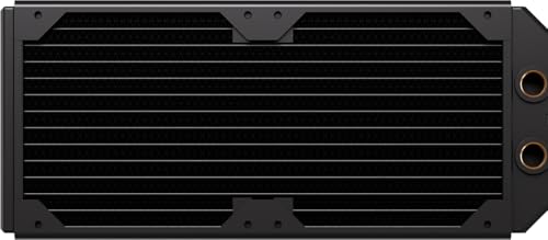 CORSAIR Hydro X Series XR5 Neo 240mm V2 Radiateur de Personnalisé – Compatible avec Les Ventilateurs iCUE Link, Supports de Ventilateur 2 x 120mm, Plaques de Protection à Vis, Filetage G1 4 po – Noir