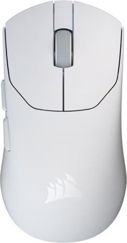 CORSAIR SABRE v2 PRO Ultralégère Sans Fil Souris gaming – 33 000 DPI, 36 g Poids, D’interrogation de 8 000 Hz, Switchs Mécaniques, Jusqu'à 70 Heures D'autonomie de la Batterie, CORSAIR Web Hub – Blanc